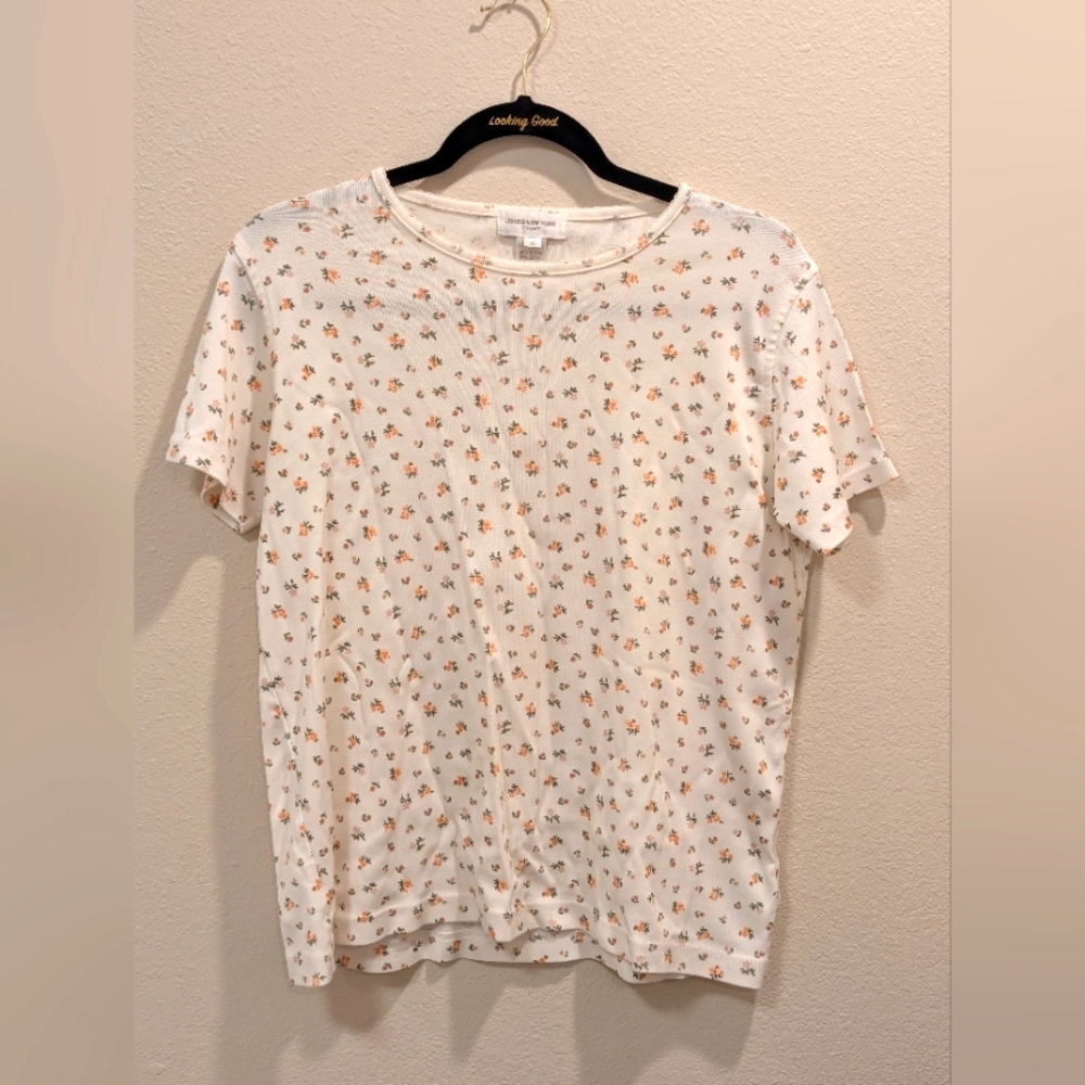 Women's White Floral Shirt Jones New York Small